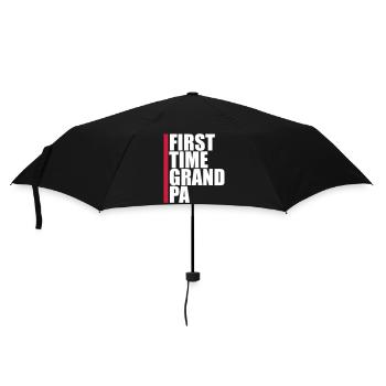 First Time Grandpa Bester Opa Großvater Liebe Opi - Regenschirm (klein) - Schwarz - Vorne
