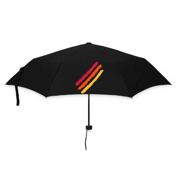 Farben Streifen Design / Vektor Flagge - Regenschirm (klein) - Schwarz - Vorne