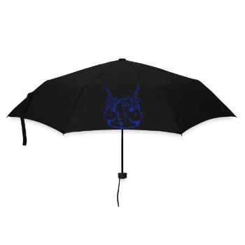 2 Unicorn Girl Team Amis mignons du trou du fond - Parapluie standard - noir - Devant