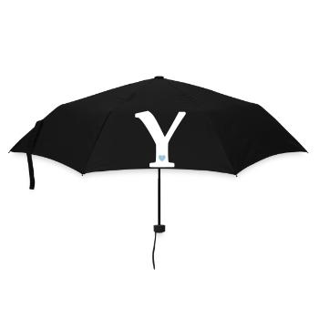 Letter Y Initial Letter - Umbrella (small) - black - Front