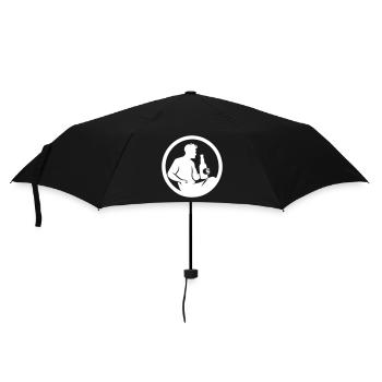 Drinking Silhouette - Regenschirm (klein) - Schwarz - Vorne