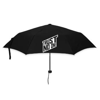 trust no one Zitat - Regenschirm (klein) - Schwarz - Vorne