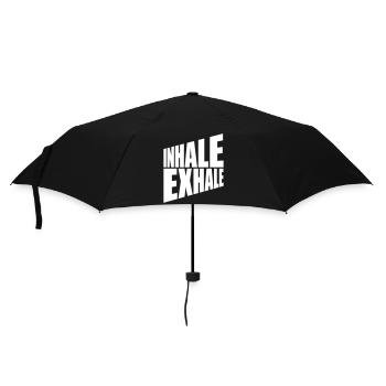 inhale exhale yoga Zitat - Regenschirm (klein) - Schwarz - Vorne