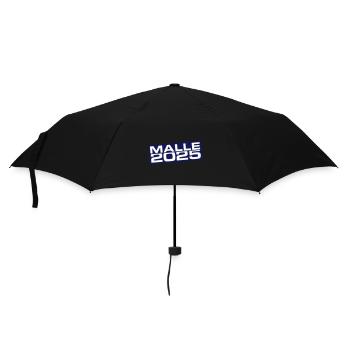 Malle 2025 Mallorca Reise - Regenschirm (klein) - Schwarz - Vorne