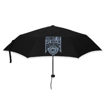 boring life without me - Umbrella (small) - black - Front