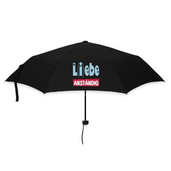 lebe anständig II - Regenschirm (klein) - Schwarz - Vorne