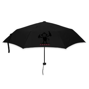 Bière de singe de fête - Parapluie standard - noir - Devant