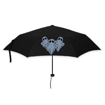 3 lustige schwebende Geister - Regenschirm (klein) - Schwarz - Vorne