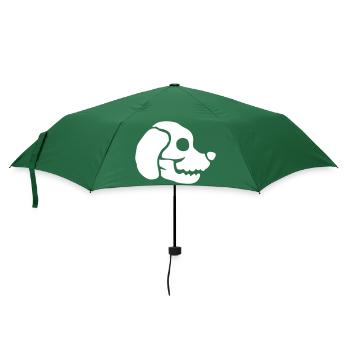Skull Dog Halloween Squelette - Parapluie standard - vert bouteille - Devant