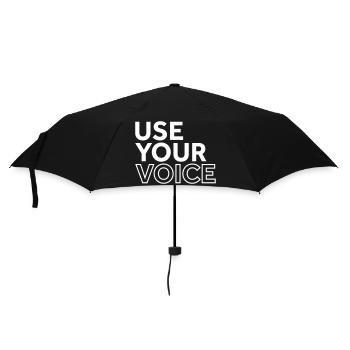 Use your Voice - Umbrella (small) - black - Front