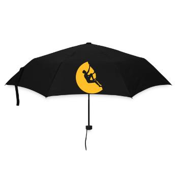 sommet nuit lune rond cercle mur raide fre - Parapluie standard - noir - Devant