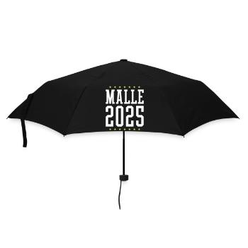 Malle 2025 Mallorca - Regenschirm (klein) - Schwarz - Vorne
