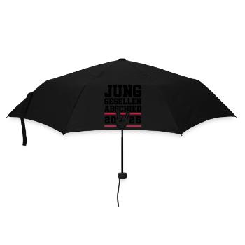 Junggesellenabschied 2025 Jga Party - Regenschirm (klein) - Schwarz - Vorne