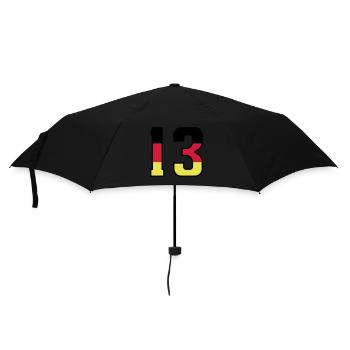 13 Zahl symbol Germany - Regenschirm (klein) - Schwarz - Vorne