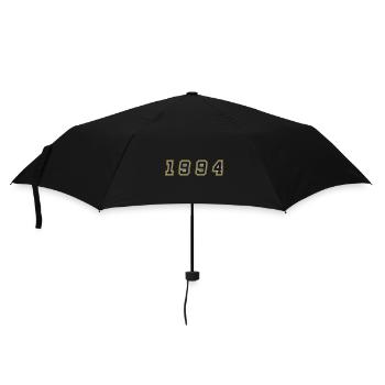 1994 Jahr Zahl - Regenschirm (klein) - Schwarz - Vorne