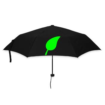 Green Beautiful Leaf Eco Spring Summer Nature - Umbrella (small) - black - Front