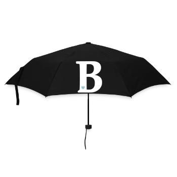 Buchstabe B Anfangsbuchstabe - Regenschirm (klein) - Schwarz - Vorne