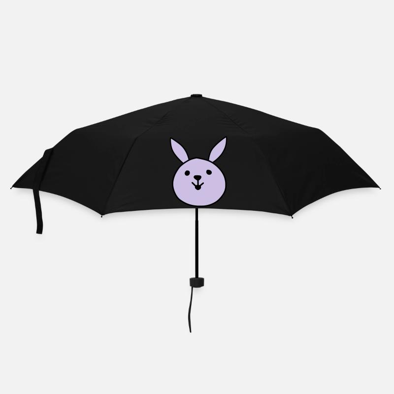 Cute pink rabbit - Regenschirm (klein) - Schwarz