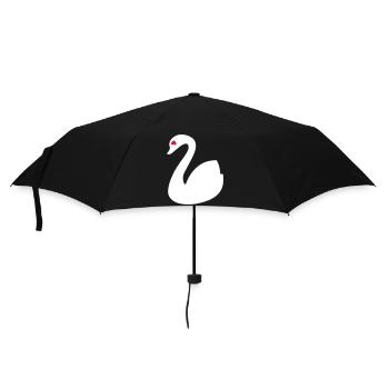 😍🦢Swan in Love-Symbol of Love-Pure Eternal Love - Umbrella (small) - black - Front