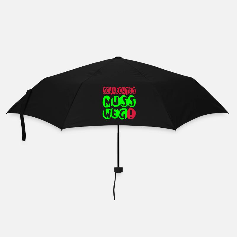 schlechtes weg - Regenschirm (klein) - Schwarz