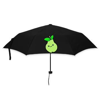 birne comic 02 - Regenschirm (klein) - Schwarz - Vorne
