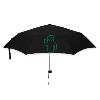 Happy Cactus Cactus Visage Désert Épineux - Parapluie standard - noir - Devant