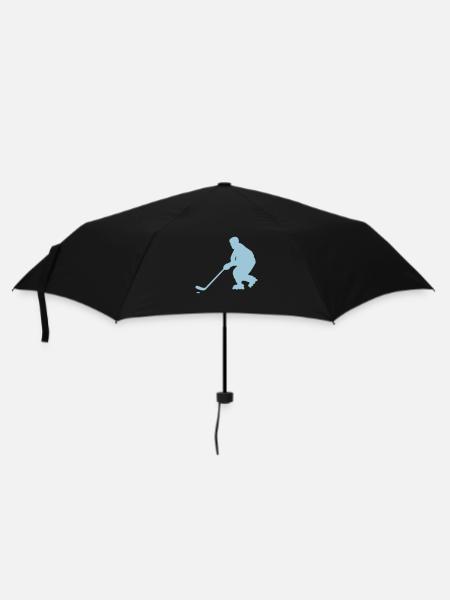 Roller Inline Hockey Silhouette Charakter - Regenschirm (klein) - Schwarz