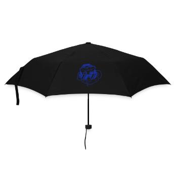 Sad DJ Zombie Horror Halloween Party Head - Umbrella (small) - black - Front