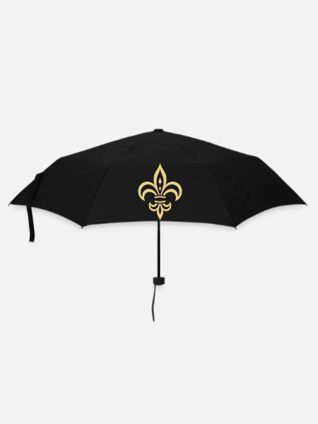 Französische Lilie dekorieren Logo - Regenschirm (klein) - Schwarz