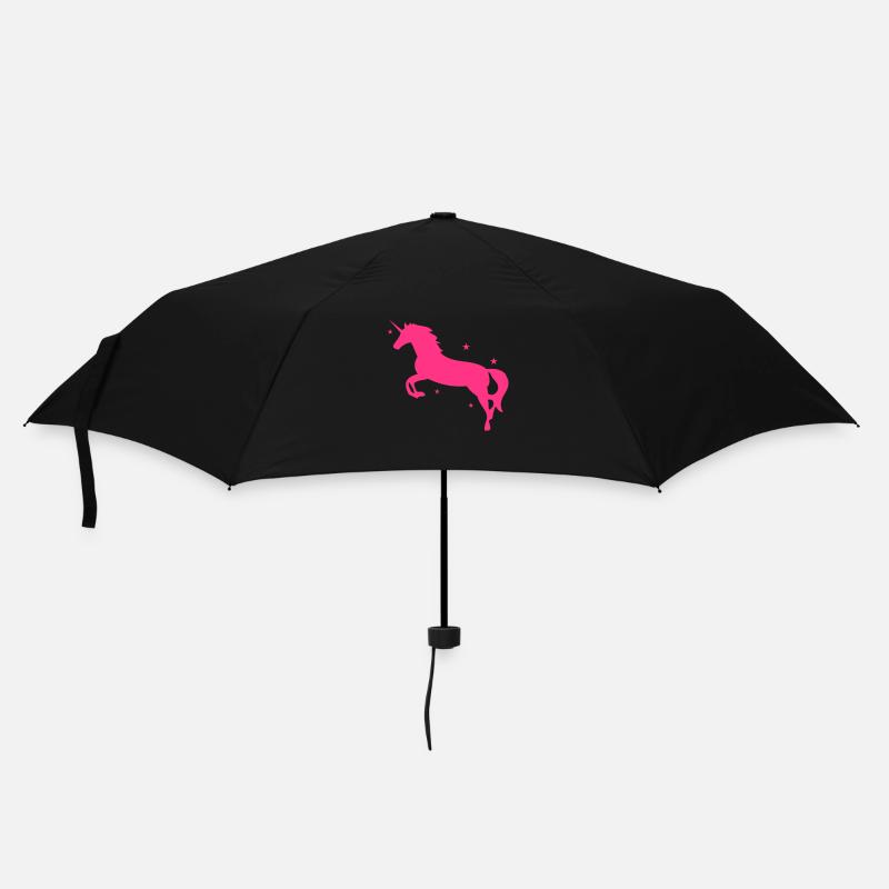 Einhorn - Regenschirm (klein) - Schwarz