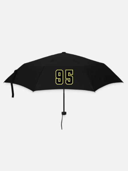 95 Zahl Trikot - Regenschirm (klein) - Schwarz