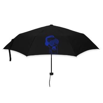 DJ Zombie Monster Horror Halloween Party Music - Umbrella (small) - black - Front