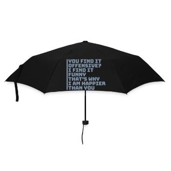 You find it offensive - Umbrella (small) - black - Front