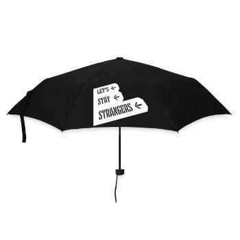 lets stay strangers quote - Umbrella (small) - black - Front