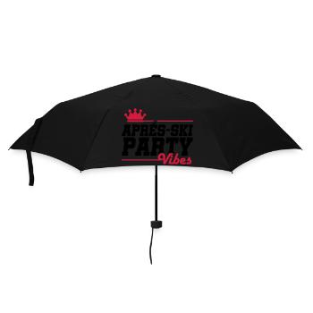 Apres Ski Party Vibes - Regenschirm (klein) - Schwarz - Vorne