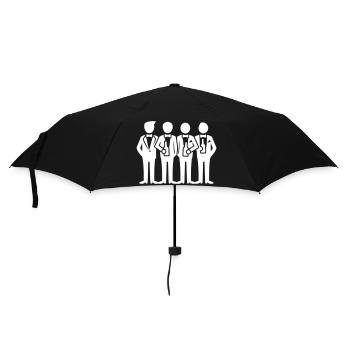 Groom Party Wedding Bachelor - Umbrella (small) - black - Front