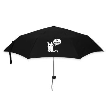 Comic cat ew people - Umbrella (small) - black - Front