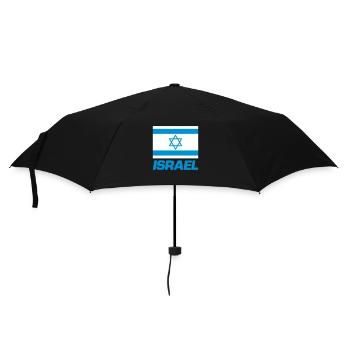 israel fahne - Regenschirm (klein) - Schwarz - Vorne