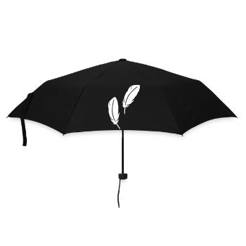 feathers - Umbrella (small) - black - Front
