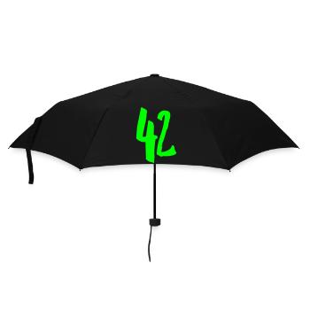 42 - Nummer - VEKTOR - Regenschirm (klein) - Schwarz - Vorne