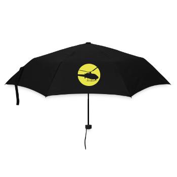 Helicopter Helicopter Helicopter Pilot Flying - Umbrella (small) - black - Front
