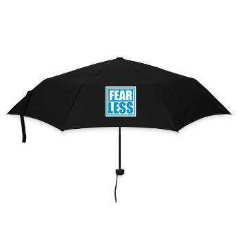 fearless Text Quote Design - Umbrella (small) - black - Front