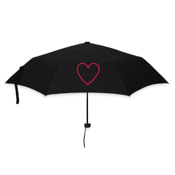herz - Regenschirm (klein) - Schwarz - Vorne
