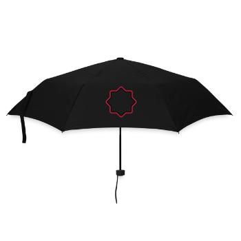 roter stern umrandung rahmen text feld schreiben n - Regenschirm (klein) - Schwarz - Vorne