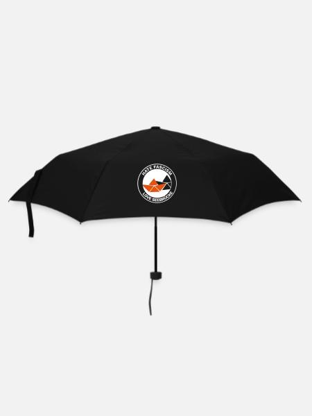 Hate Fascism - Love Seebrücke (auf Schwarz) - Regenschirm (klein) - Schwarz