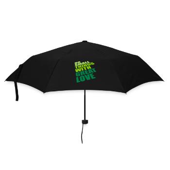 Zitat do small things - Regenschirm (klein) - Schwarz - Vorne