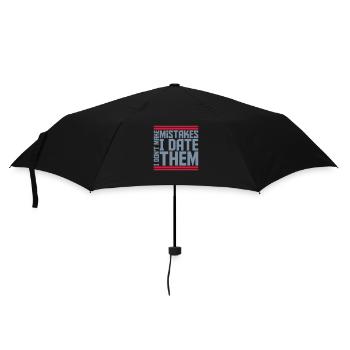 Date Mistakes Zitat Logo - Regenschirm (klein) - Schwarz - Vorne