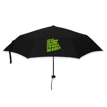 Citation extraterrestre de costume humain - Parapluie standard - noir - Devant