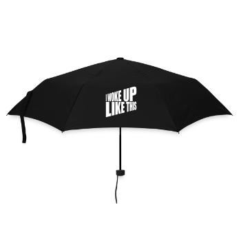 woke up like this - Umbrella (small) - black - Front