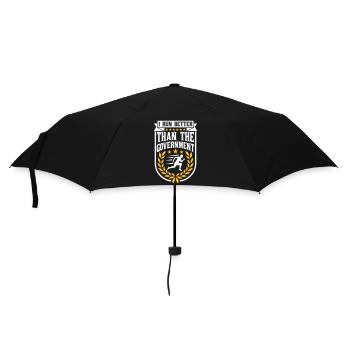 run better than government - Umbrella (small) - black - Front